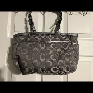 Gray coach purse